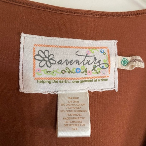 Aventura Organic Cotton blend Dress Orange - Womens size L - Picture 5 of 7
